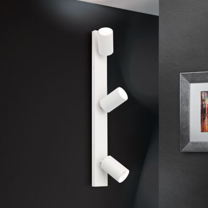 Väggspotlight SEAN 3xGU10/13W/230V vit