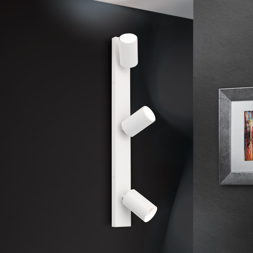 Väggspotlight SEAN 3xGU10/13W/230V vit