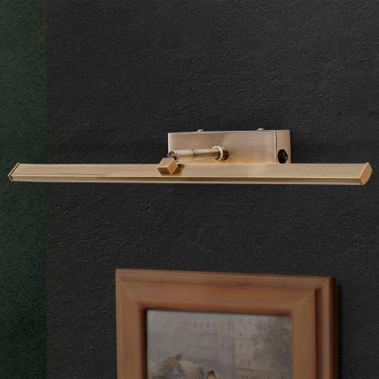 LED tavelbelysning PUBLIO LED/10W/230V 50 cm guld/patina