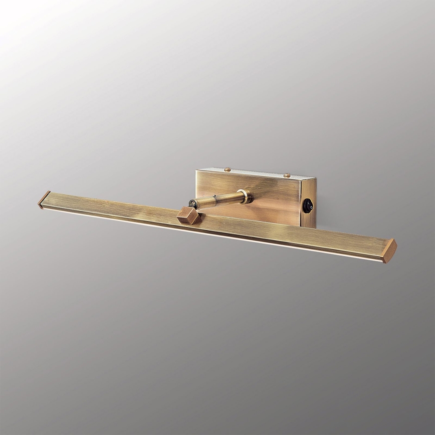 LED tavelbelysning PUBLIO LED/10W/230V 50 cm guld/patina