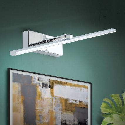 LED tavelbelysning PUBLIO LED/10W/230V 50 cm skinande krom