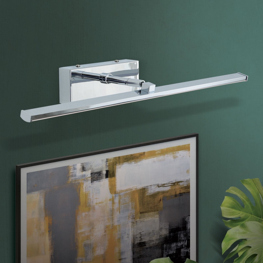 LED tavelbelysning PUBLIO LED/10W/230V 50 cm skinande krom