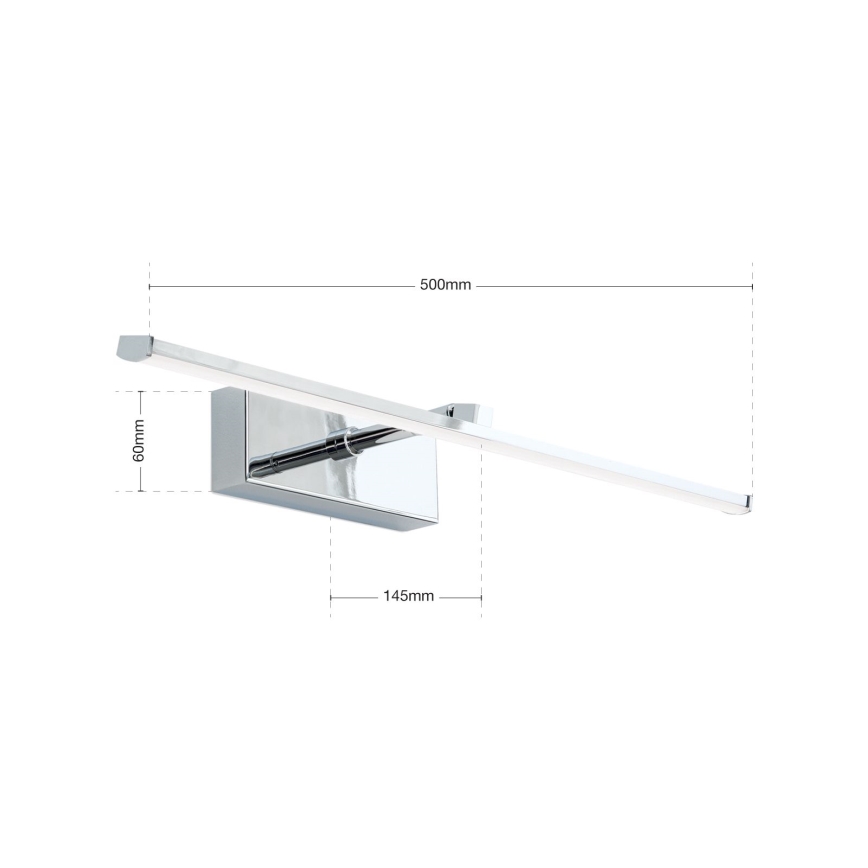 LED tavelbelysning PUBLIO LED/10W/230V 50 cm skinande krom