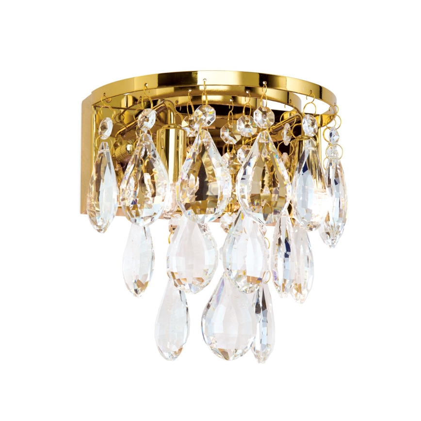 Vägglampa i kristall CELESTE 2xG9/40W/230V guld