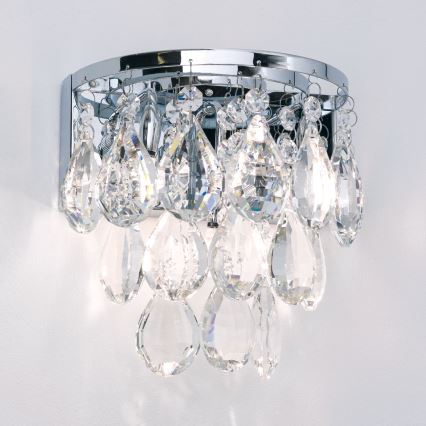 Vägglampa i kristall CELESTE 2xG9/40W/230V skinande krom