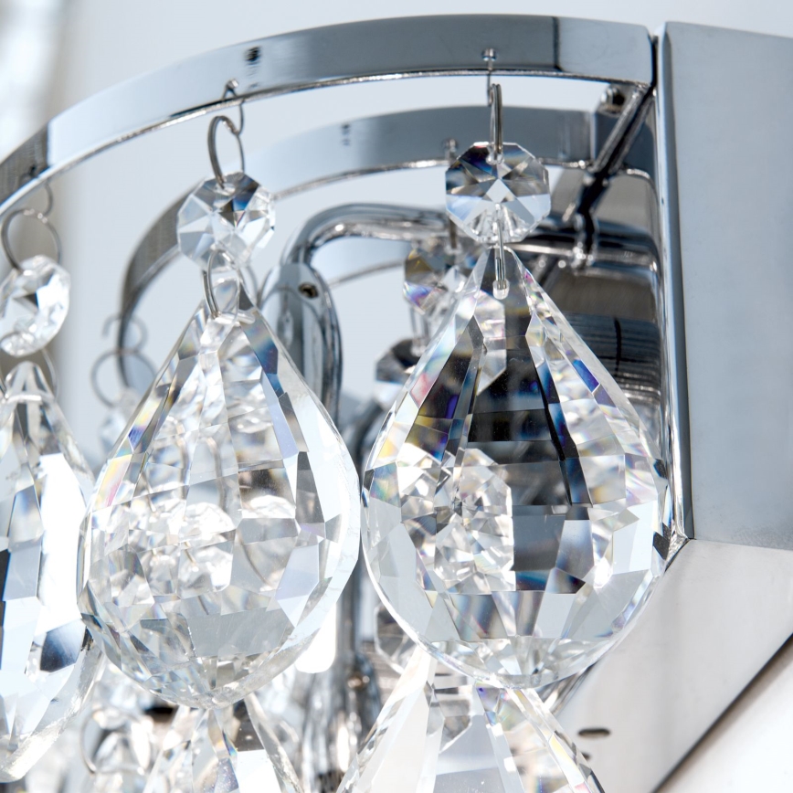 Vägglampa i kristall CELESTE 2xG9/40W/230V skinande krom