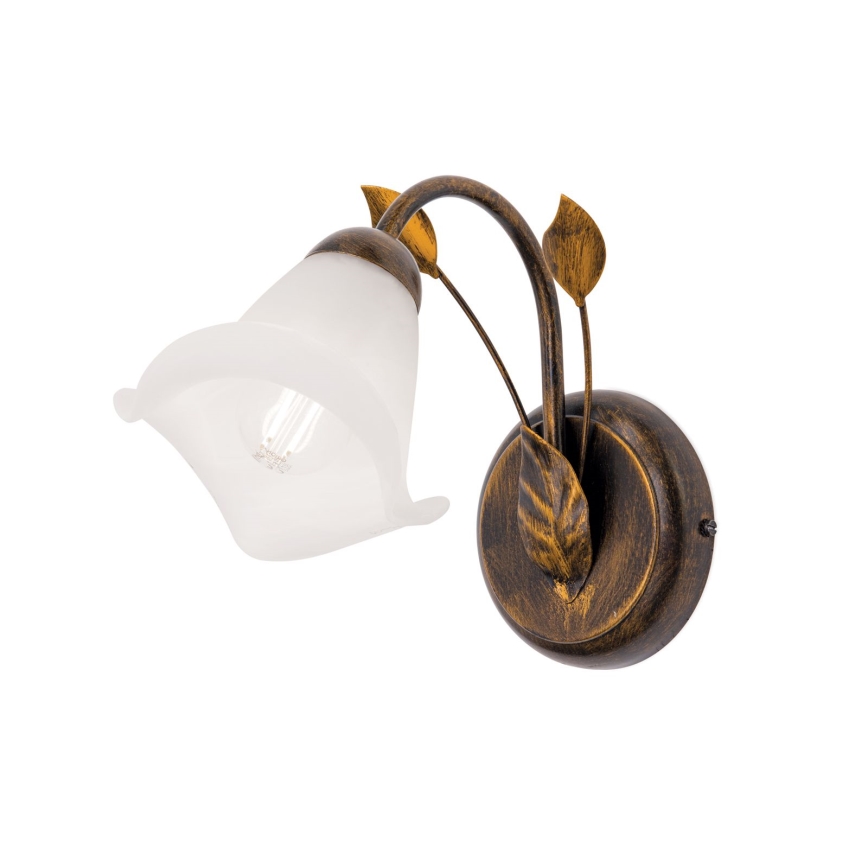 Vägglampa SISI 1xE14/40W/230V brons/patina