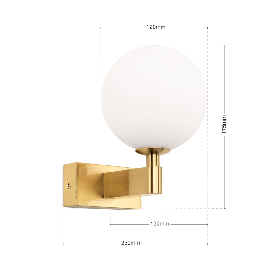 Vägglampa för badrum MARA 1xG9/20W/230V IP44 guld