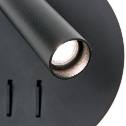 LED väggspotlight LENNY LED/6W/230V + LED/3W svart
