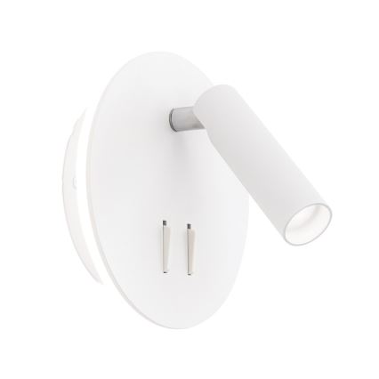 LED väggspotlight LENNY LED/6W/230V + LED/3W vit