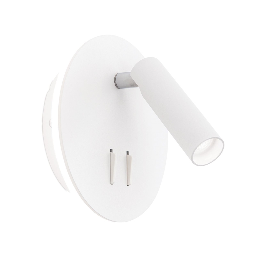 LED väggspotlight LENNY LED/6W/230V + LED/3W vit