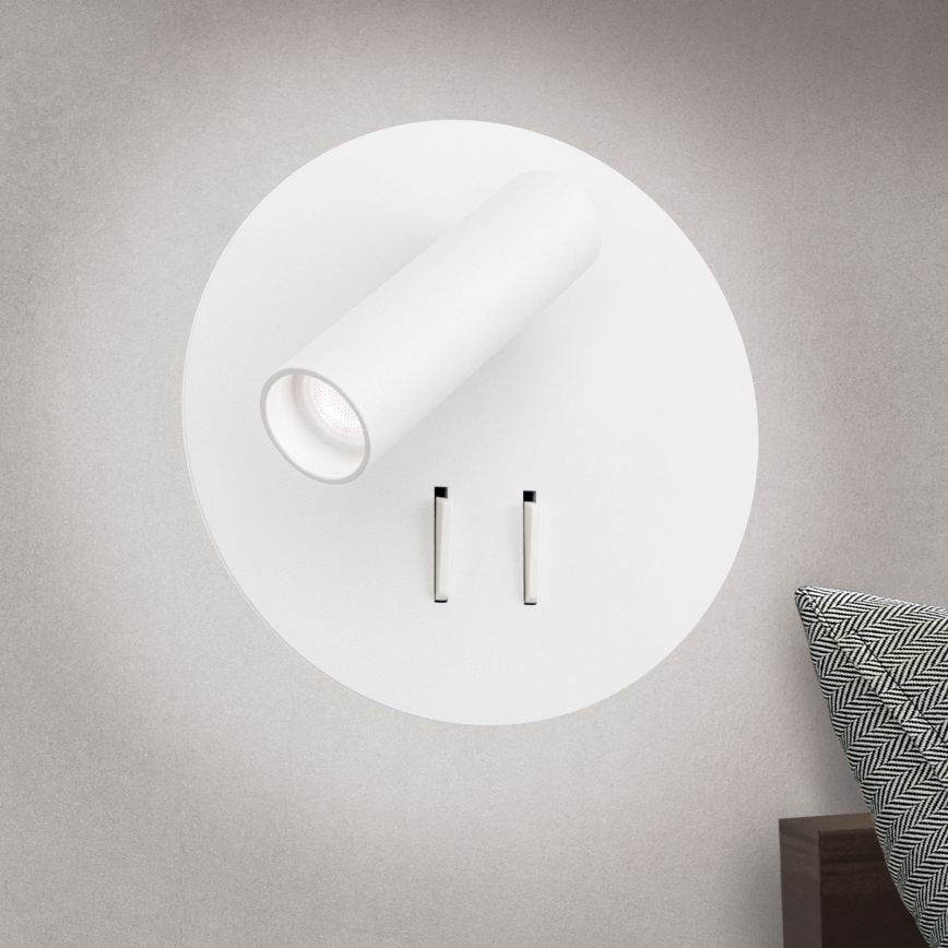 LED väggspotlight LENNY LED/6W/230V + LED/3W vit