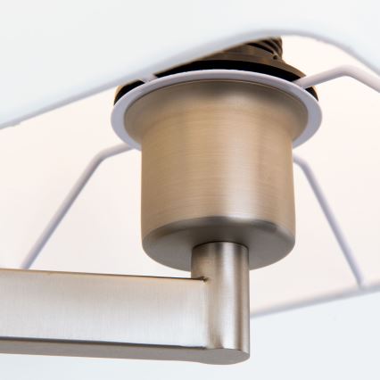 LED vägglampa CARLTON 1xE27/40W/230V + LED/3W vit/matt krom
