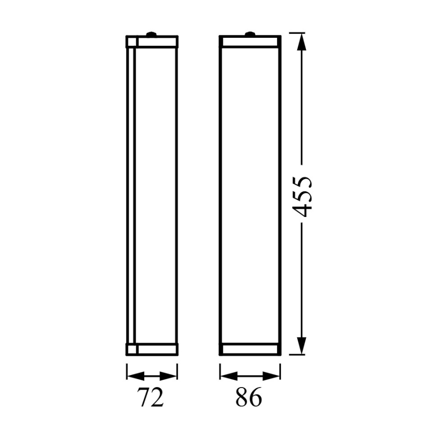 Osram - Badrumsvägglampa BATHROOM CLASSIC 3xE14/12W/230V IP44 svart