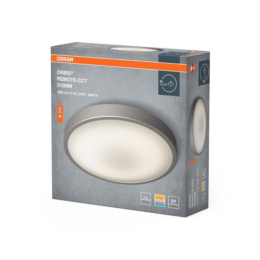 Osram - Dimmbar LED-taklampa ORBIS LED/17 W/230 V, 2700–6500 K, Ø 31 cm + fjärrkontroll