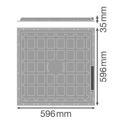 Osram - LED infälld takpanel ESSENTIAL LED/36W/230V 6500K 59,6x59,6 cm vit