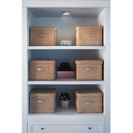 Osram - LED-beröringsstyrd orienteringslampa DOT-IT LED/0,2W/3xAAA Ø 6,8 cm silver