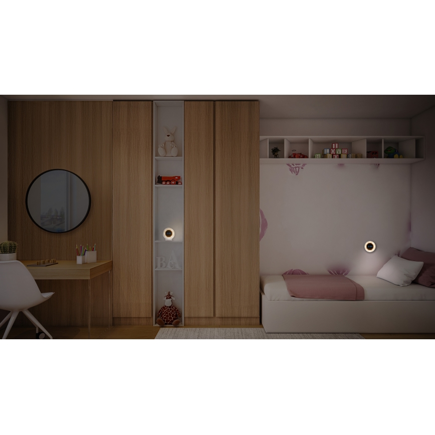 Osram - LED-digitalklocka med bakgrundsbelysning NIGHTLUX LED/0,3W/5V 1000mAh 3000/4000/6500K vit