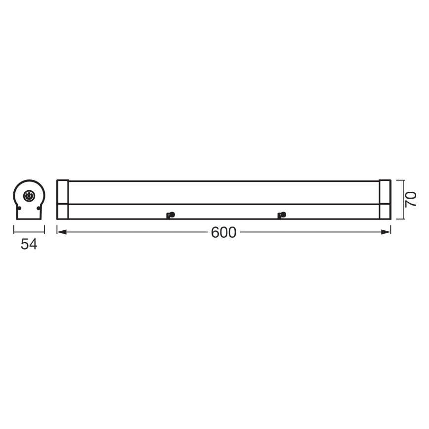 Osram - Dimbar LED-spegelbelysning ORBIS TUBE LED/12W/230V 60 cm IP44 blank krom