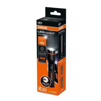 Osram - Dimbar, uppladdningsbar LED-ficklampa LEDINSPECT PRO TORCH 500 LED/6W/3,7V 2200 mAh IP44