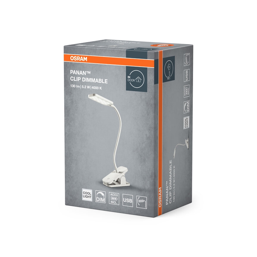 Osram - LED dimmbar beröringsstyrd bordslampa PANAN LED/5,2W/5V 1200 mAh