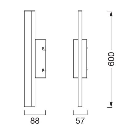 Osram - Dimbar LED-spegelbelysning ORBIS MIRROR LED/10W/230V 3000/4000K 60 cm IP44