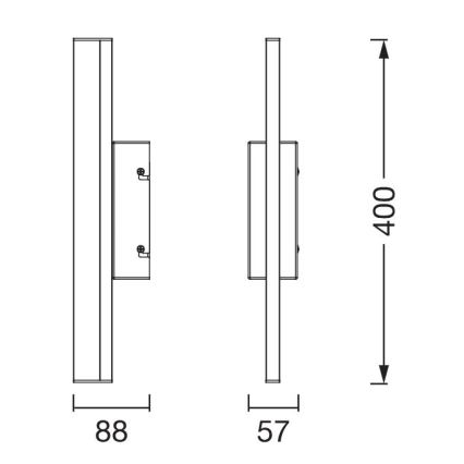 Osram - LED dimbar spegelbelysning ORBIS MIRROR LED/6,8W/230V 40 cm 3000/4000K IP44 svart