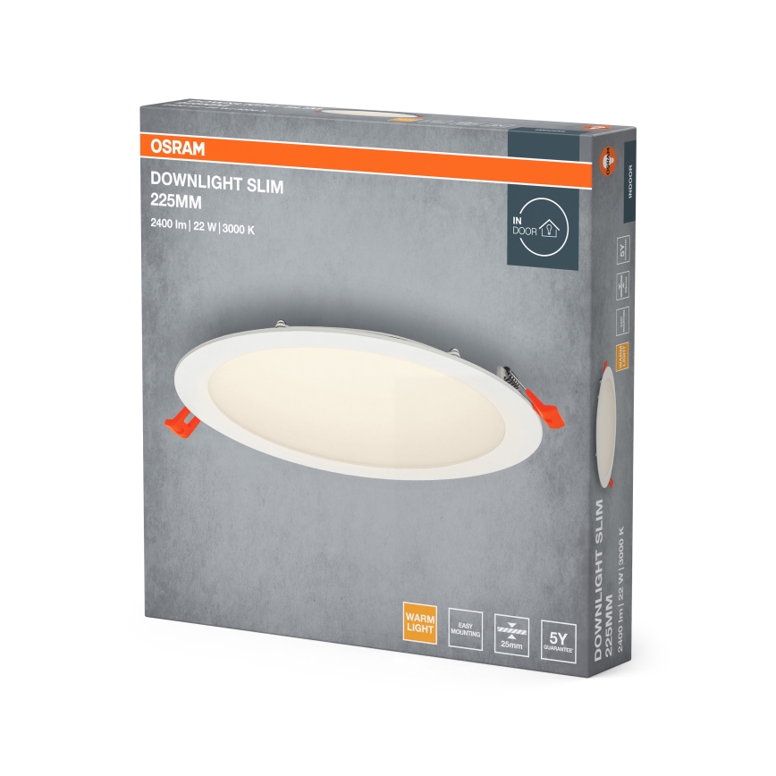 Osram - LED infälld belysning SLIM LED/22W/230V 3000K