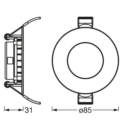 Osram - LED infälld takarmatur SLIM LED/4,5W/230V 3000K