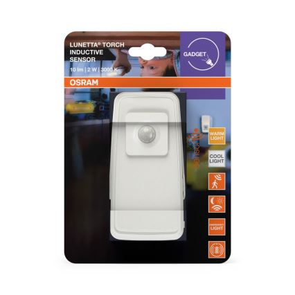 Osram - LED nattlampa för vägguttag med sensor LUNETTA LED/2W/230V