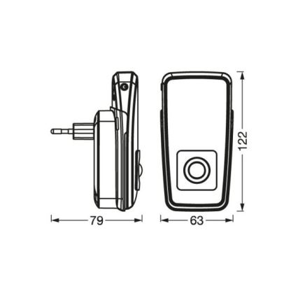 Osram - LED nattlampa för vägguttag med sensor LUNETTA LED/2W/230V