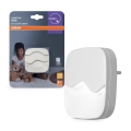 Osram - LED-nattlampa för vägguttag med skymningssensor LUNETTA LED/0,5W/230V