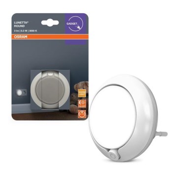 Osram - LED nattlampa med sensor LUNETTA LED/0,3W/230V 3000K