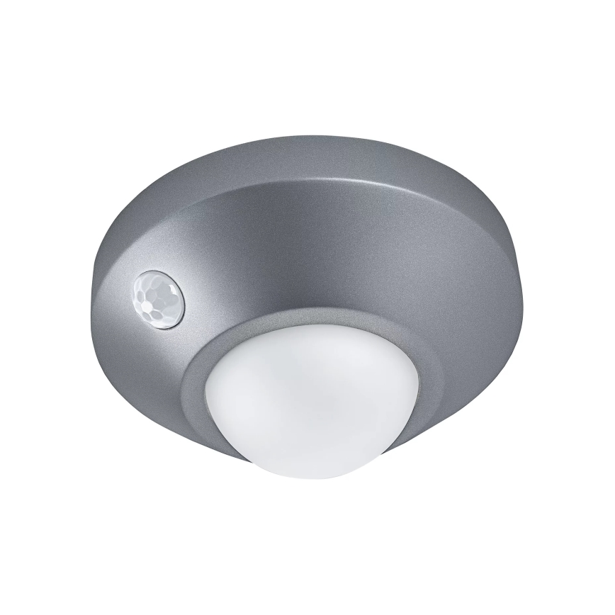 Osram - LED-nattlampa med sensor NIGHTLUX LED/2W/3xAA silverfärgad