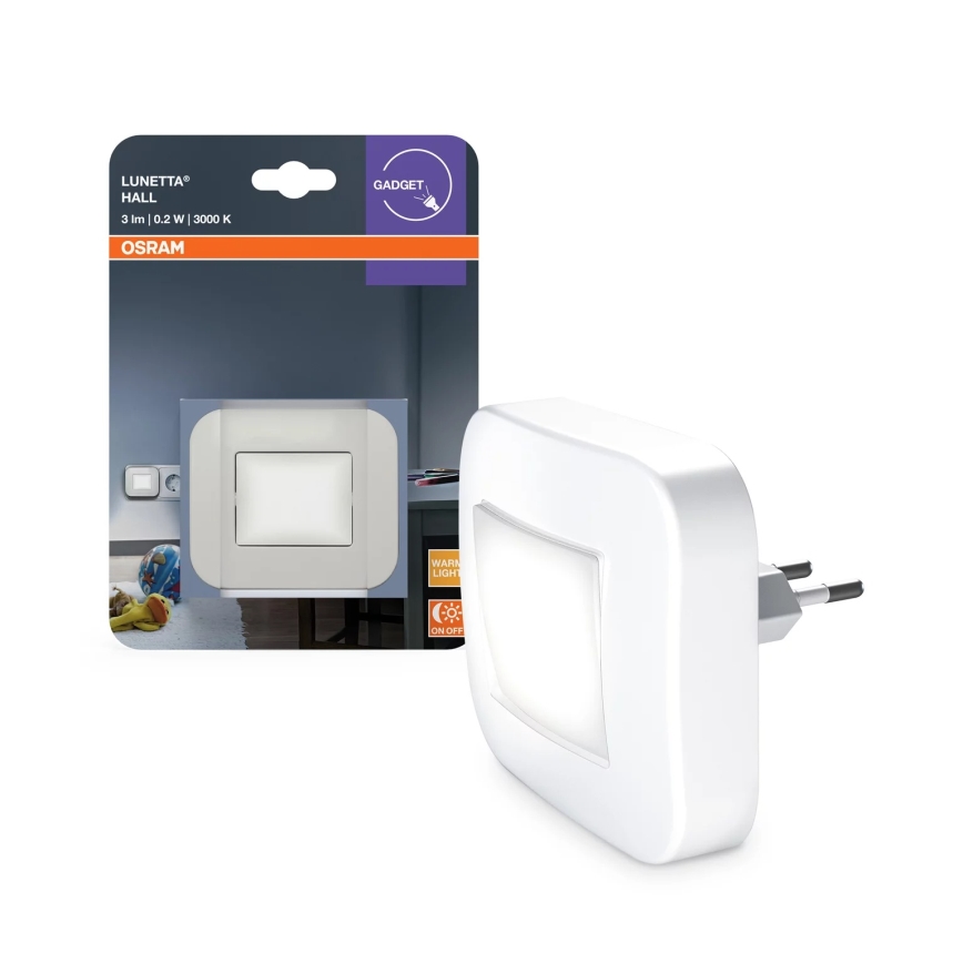 Osram - LED-nattlampa med skymningssensor LUNETTA LED/0,2W/230V