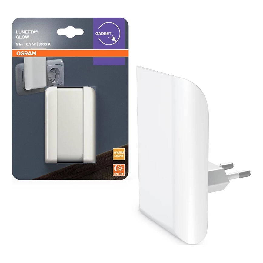 Osram - LED-nattlampa med skymningssensor LUNETTA LED/0,3W/230V