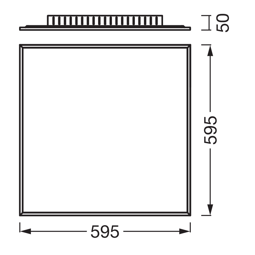 Osram - LED-panel ytmonterad PLANON LED/40W/230V 59,5x59,5 cm vit
