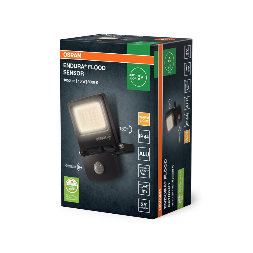 Osram - LED-reflektor med sensor ENDURA LED/10W/230V 3000K IP44