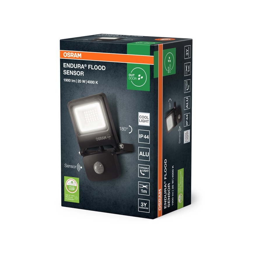 Osram - LED-reflektor med sensor ENDURA LED/20W/230V 4000K IP44