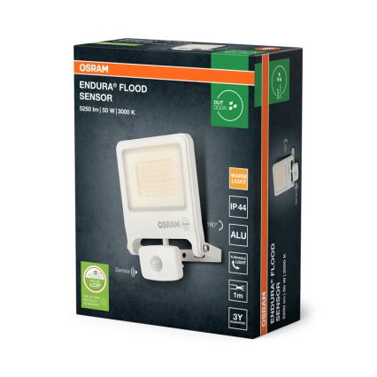 Osram - LED-reflektor med sensor ENDURA LED/50W/230V 3000K IP44