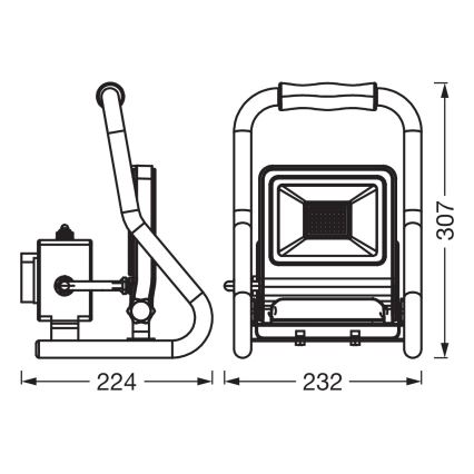Osram - LED-reflektor med stativ R-STAND LED/30W/230V 4000K P44 orange