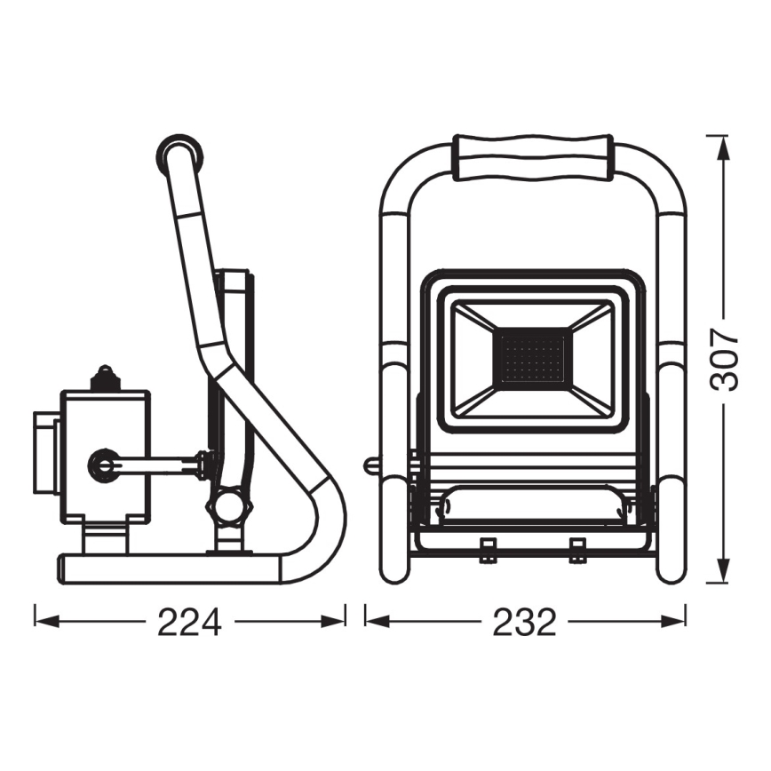 Osram - LED-reflektor med stativ R-STAND LED/30W/230V 4000K P44 orange