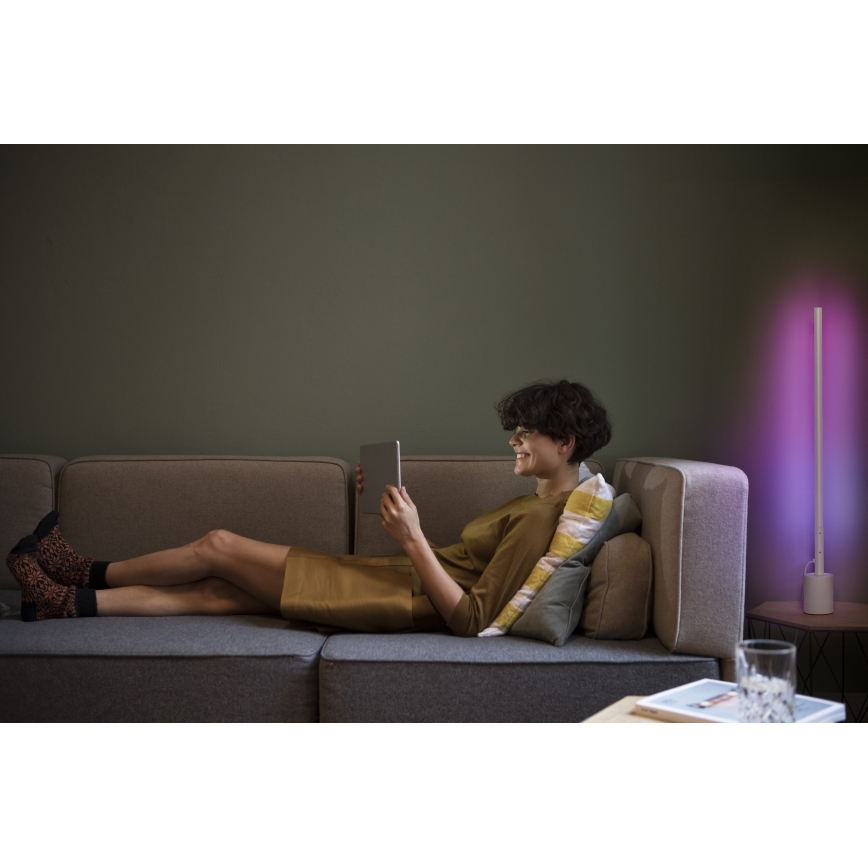 Osram - LED RGBW dimbar golvlampa SMART+ FLOOR LED/8W/230V 2700-6500K Wi-Fi vit + fjärrkontroll
