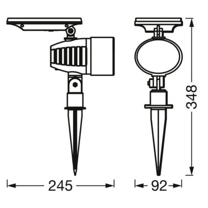 Ledvance - LED RGBW Dimbar solcellslampa SMART+ SOLAR LED/0,6W/3,7V 2000 mAh 3000-6500K IP44