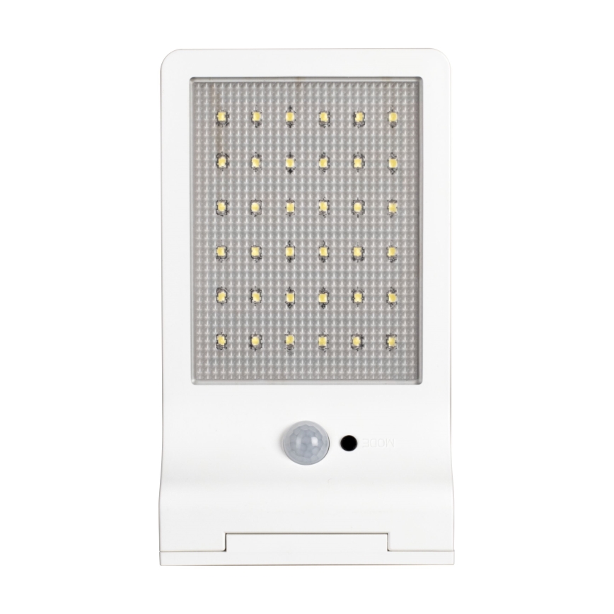 Osram - LED solcellsdriven vägglampa med DOORLED-sensor, 3 W, 3,3 V, 2000 mAh, IP44, vit