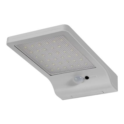 Osram - LED-solcellsvägglampa med sensor DOORLED LED/3W/3,3V 2000 mAh IP44 silver