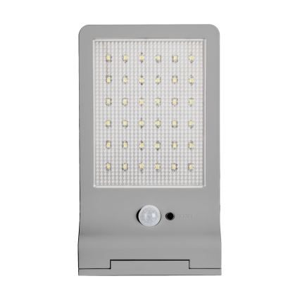 Osram - LED-solcellsvägglampa med sensor DOORLED LED/3W/3,3V 2000 mAh IP44 silver