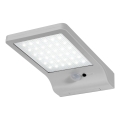 Osram - LED-solcellsvägglampa med sensor DOORLED LED/3W/3,3V 2000 mAh IP44 silver