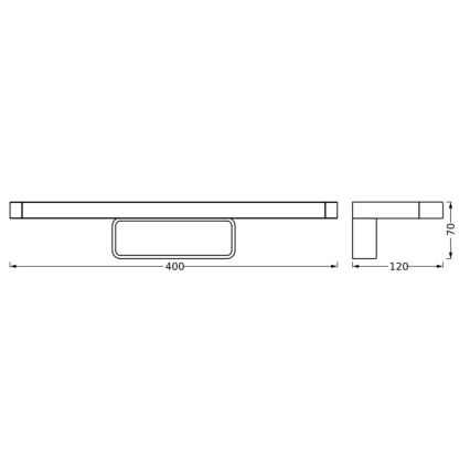 Osram - LED-badrumsspegelbelysning DISC BAR LED/7W/230V 3000/4000K 40 cm IP44 blank krom