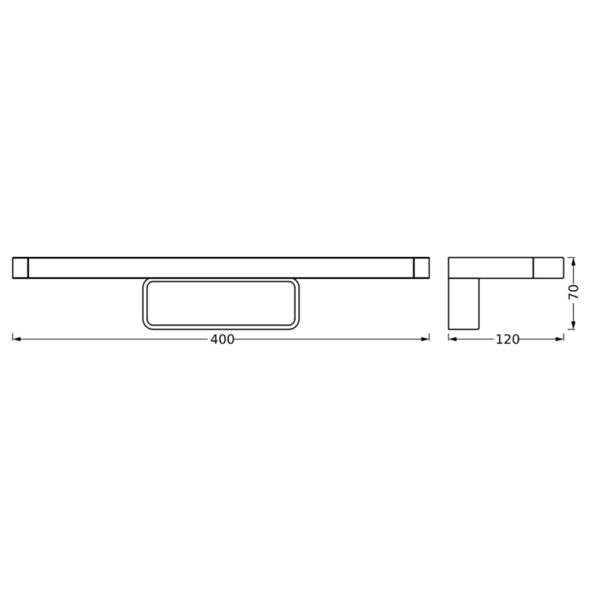 Osram - LED-badrumsspegelbelysning DISC BAR LED/7W/230V 3000/4000K 40 cm IP44 blank krom